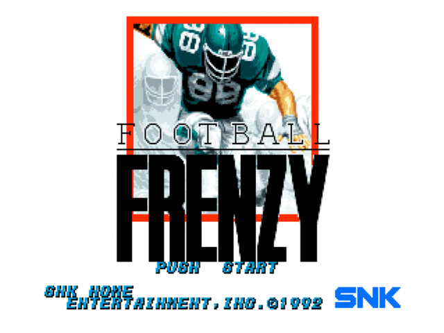 Football Frenzy title screen for Neo Geo CD
